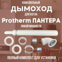 Дымоход для котла Протерм (Protherm) Пантера любой мощности, комплект антилед (Китай) (DYMpant)