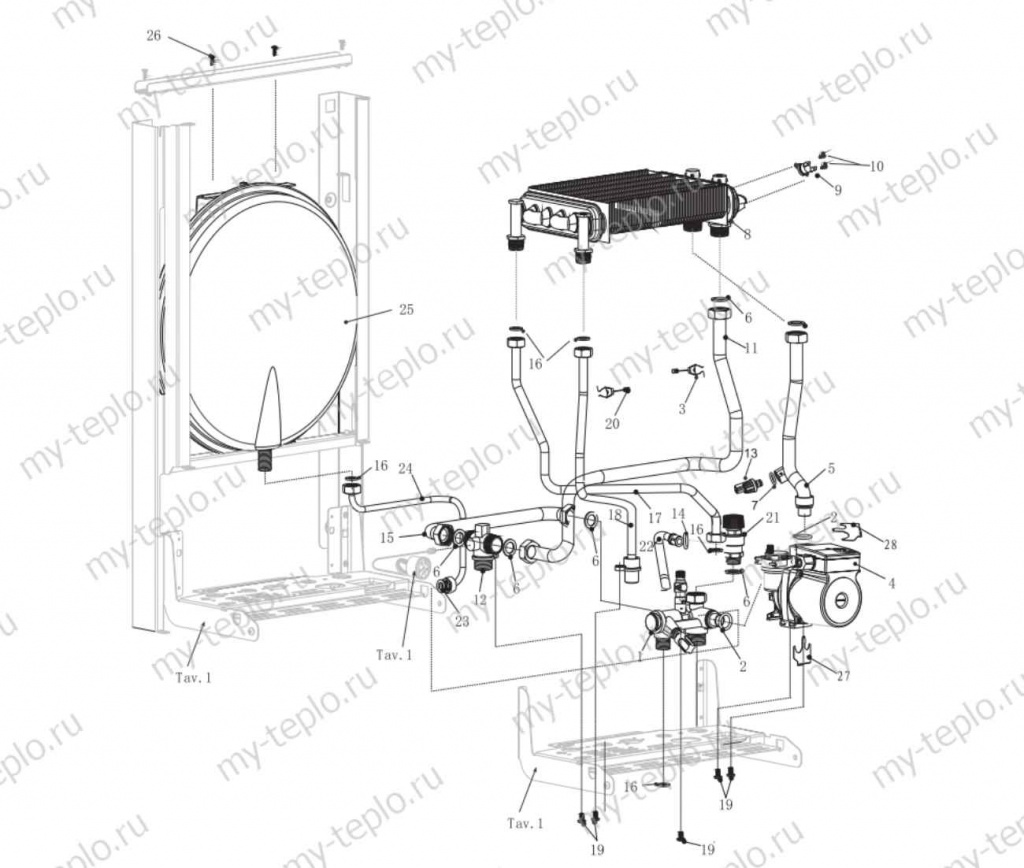 Запчасти для котла Electrolux Basic X 24 Fi купить в Златоусте