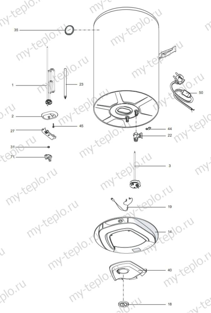 Запчасти Ariston ABS SLV 120 V купить в Златоусте