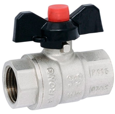 Кран шаровый 1/2" вн/вн (бабочка) STRONG PROFactor (PF FBV 282)